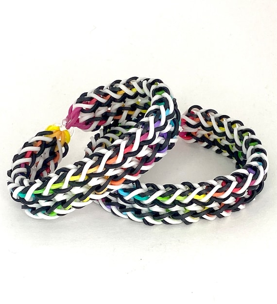 How To Make a 4-braided Rainbow Loom Bracelet on a Fork - Easy Loom Band  Bracelet Tutorial - YouTube