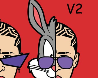 Download Bad bunny sticker | Etsy
