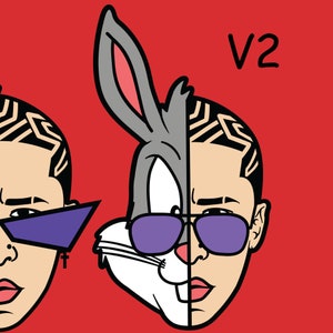 Bad Bunny Bugs SVG DECAL STICKER (Con guías)