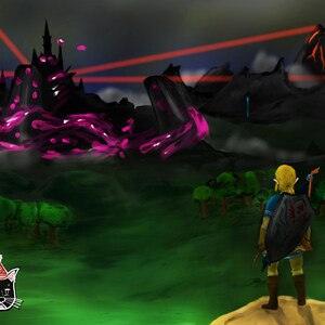 The Path Ahead Legende von Zelda Breath of the Wild Digital Art Print 8x10