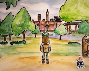Wild Area Entrance Pokémon Sword & Shield Watercolour Print 8x10