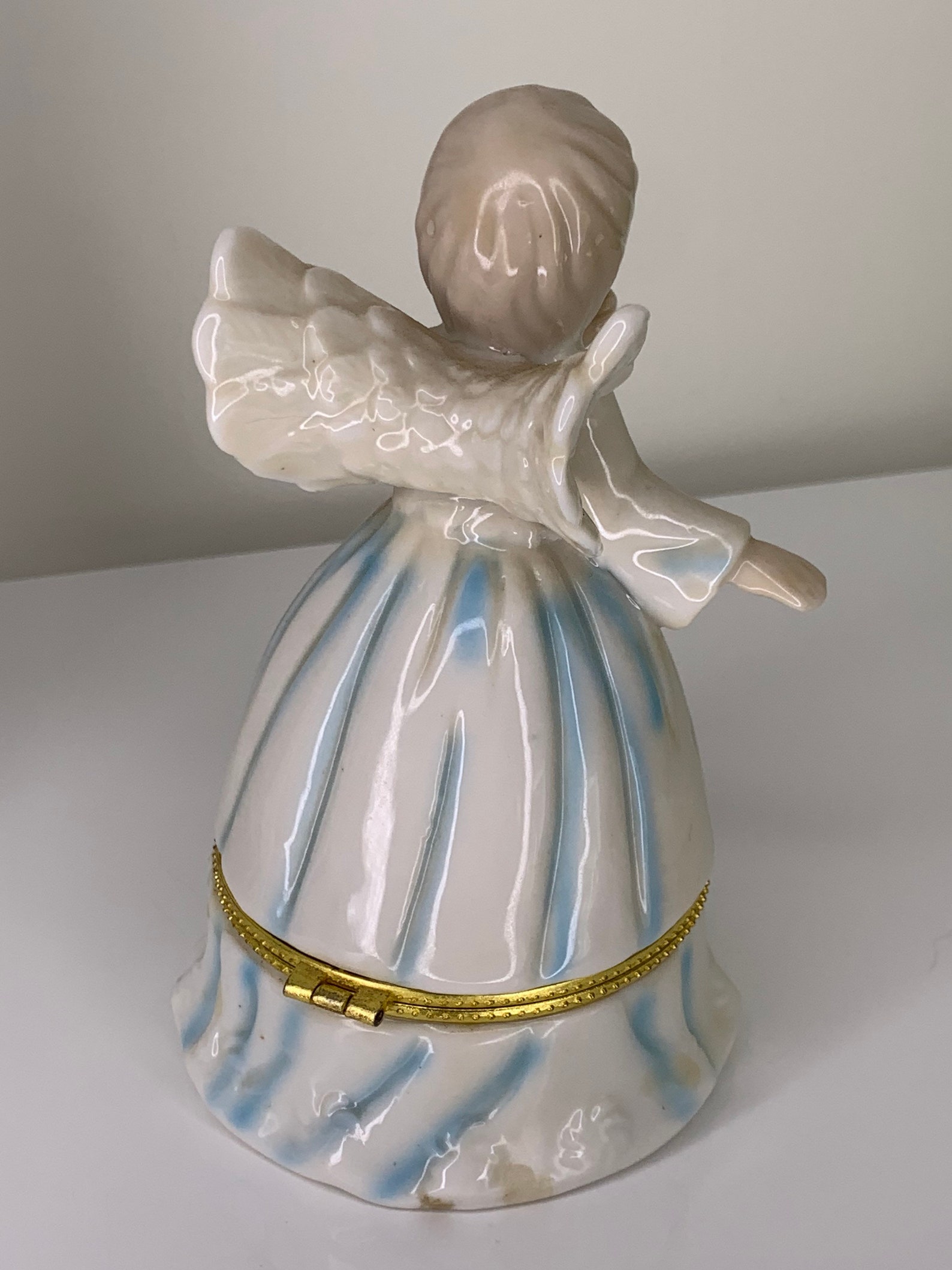 Vintage Ceramic Angel Trinket Box Etsy