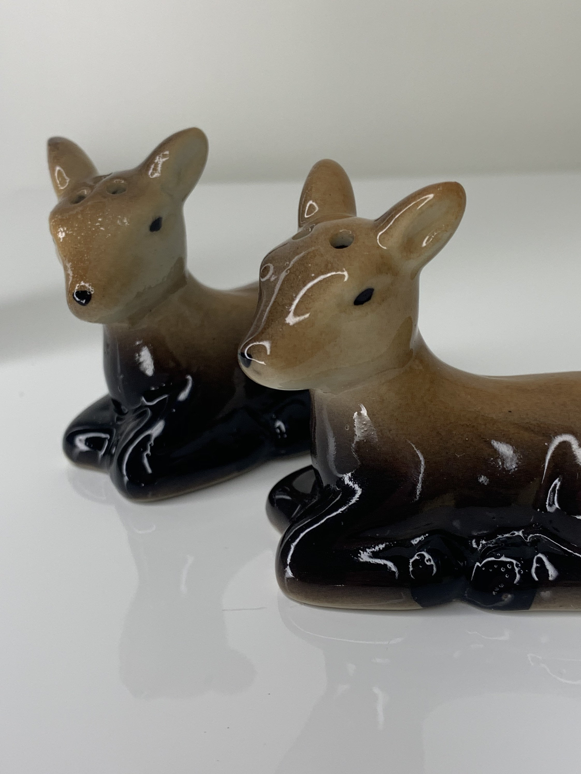 Vintage Deer Salt and Pepper Shaker Etsy