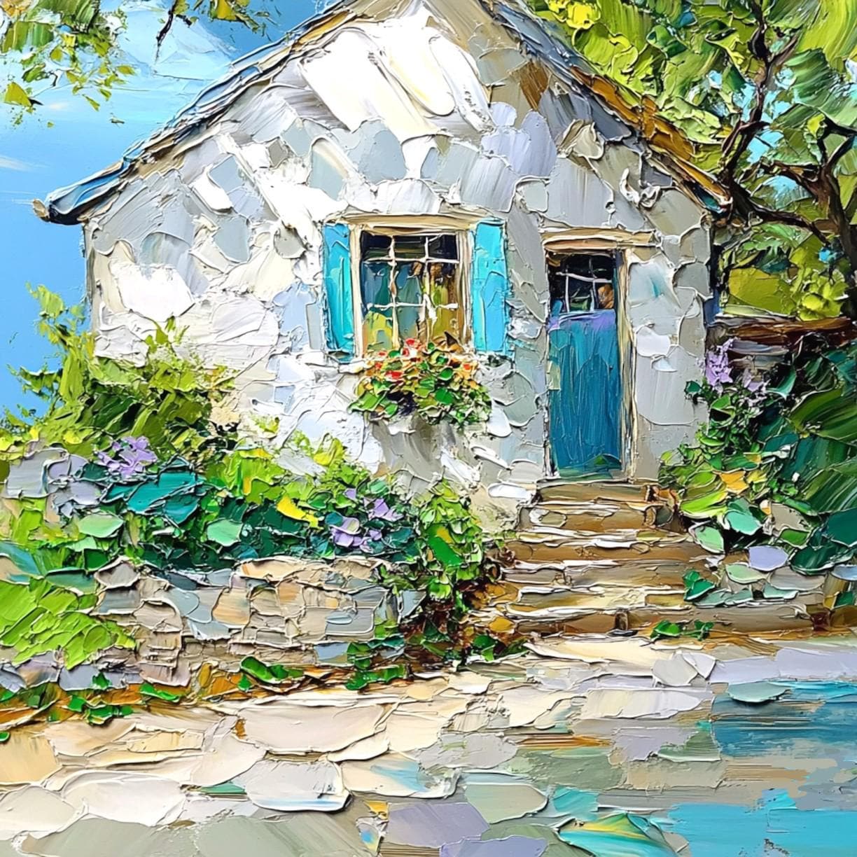 White Irish Cottage Oil Painting Original Landscape Ireland Art Small ...