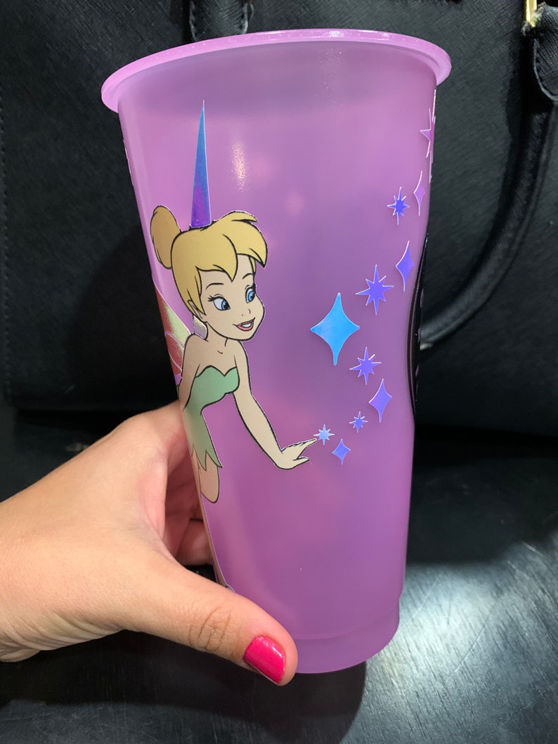 Tinkerbell Cup Disney Cup Starbucks Cups Personalized Etsy