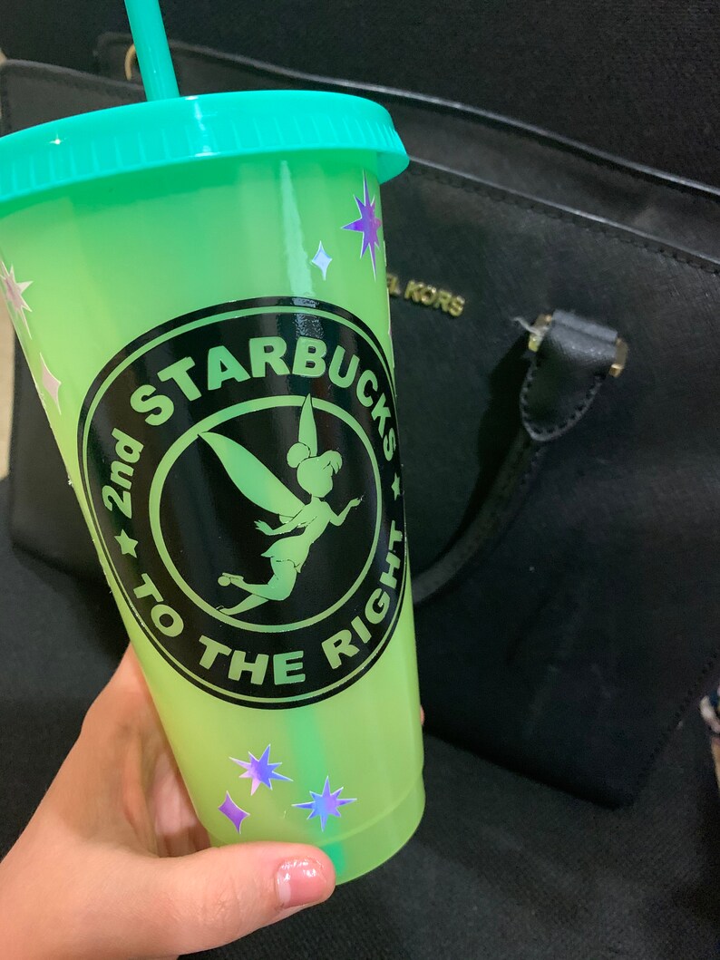 Tinkerbell Cup Disney Cup Starbucks Cups Personalized Etsy