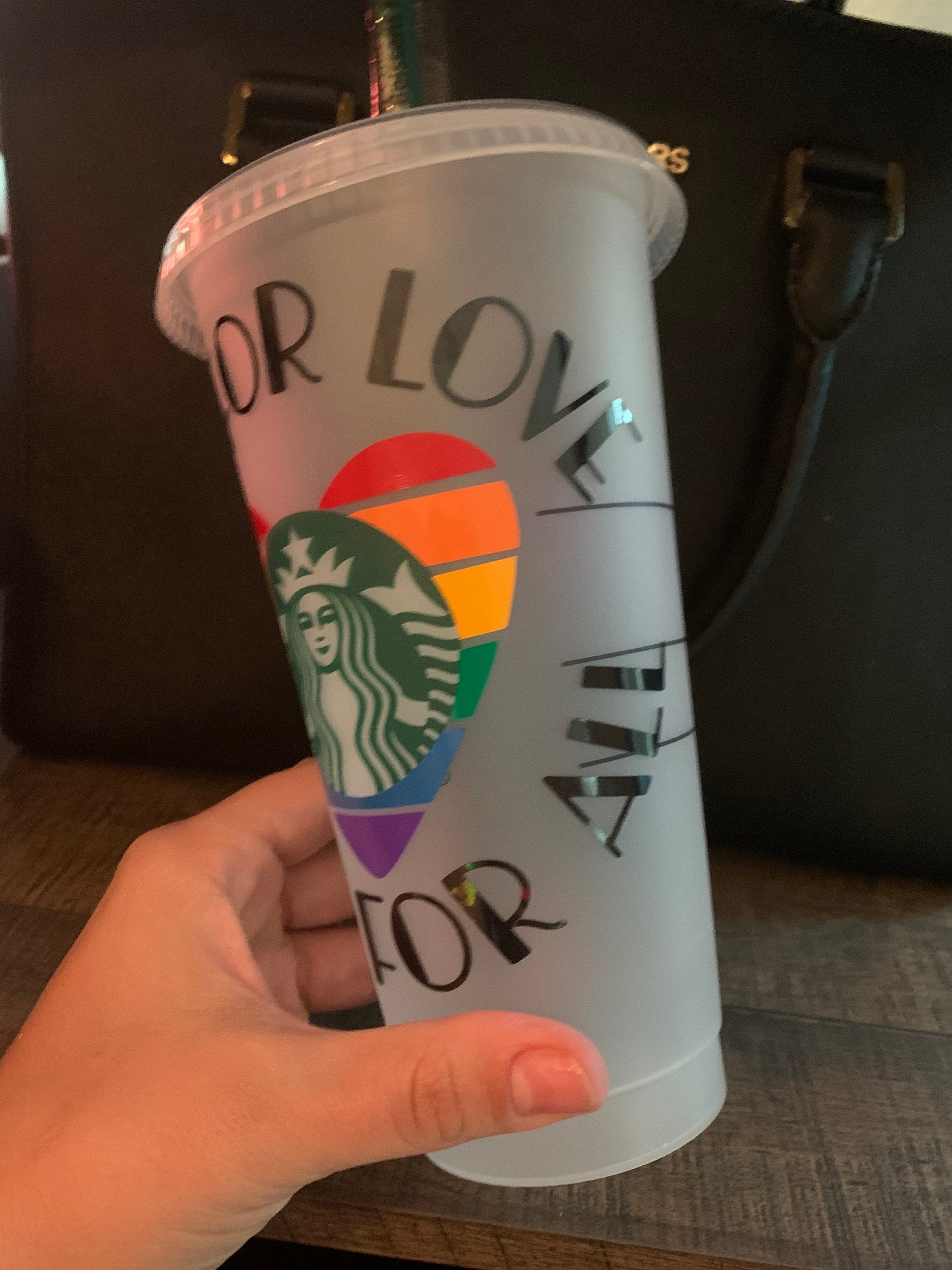 Pride Cup LGBTQ Starbucks Personalized Rainbow 24oz Etsy