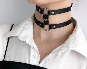Double O Ring Collar Etsy Double O Ring Collar Etsy