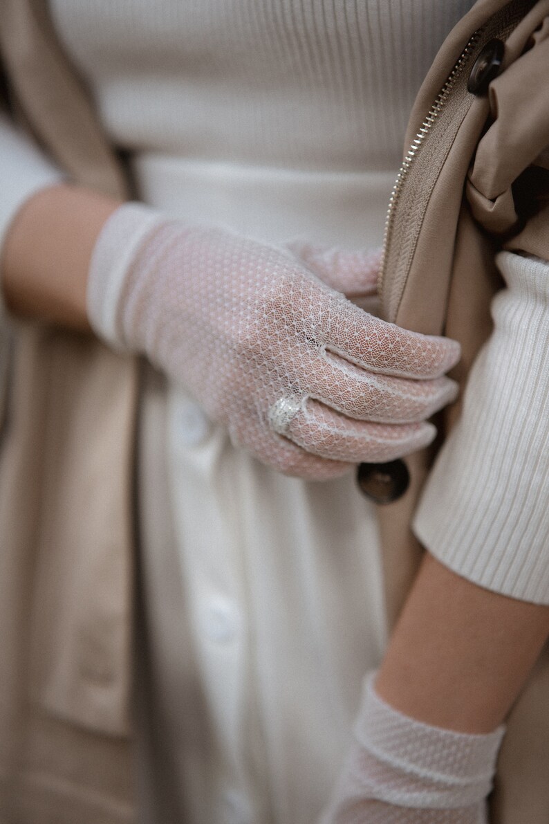 Elegant Sheer Gloves White Gloves Tea Party Gloves Opera Etsy