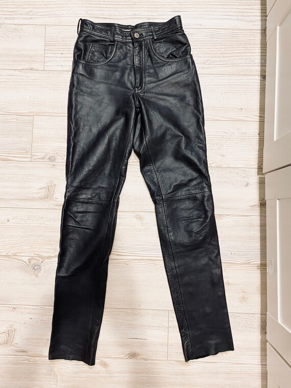 Vintage real leather pants