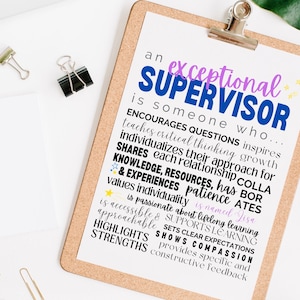 PERSONNALISÉ Mentor / Collègue / Superviseur Compétences Impression numérique | SLP orthophonie speechie cadeau d'impression numérique personnalisé