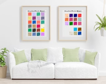 SLP American English IPA International Phonetic Alphabet Paint Swatch Poster - set of 2 | educational instant digital download poster 18x24