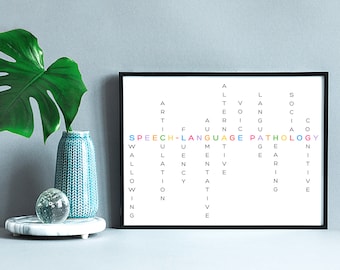 SLP Rainbow Scope of Practice Poster | speech-language pathology speechie instant digital download poster 24x18