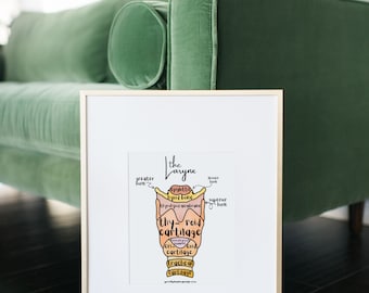 Larynx Anatomy Poster | SLP Educational Print (Digital Download)