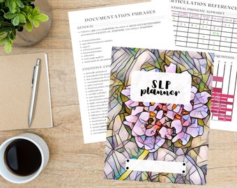 Comprehensive Customizable SLP Planner  | speech-language pathology speechie instant digital download 8.5x11