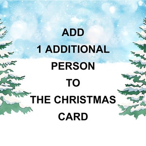 Adicione 1 pessoa adicional ao cartão de Natal que você pediu