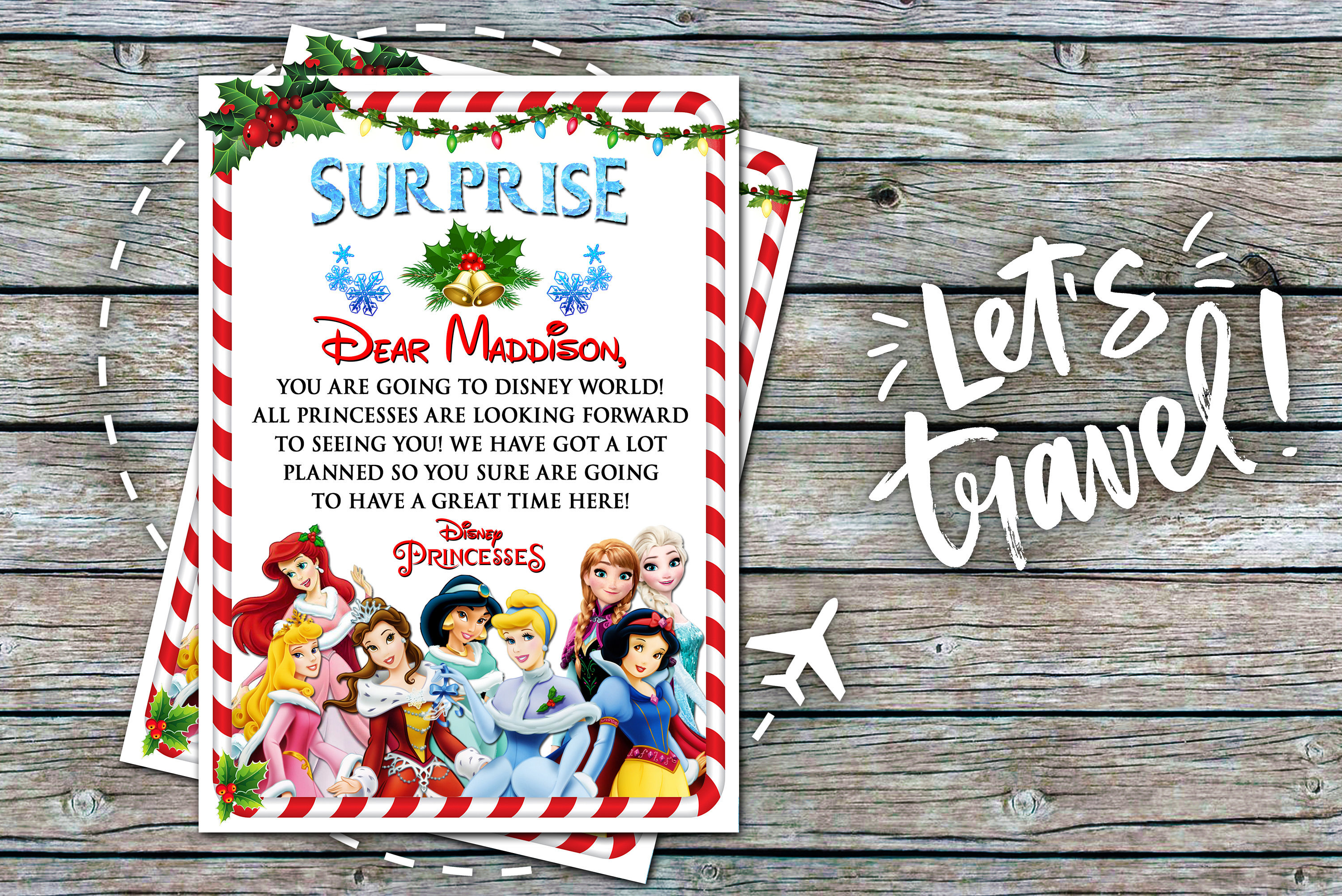 Surprise Announcement Disney Trip Surprise Letter from Disney | Etsy