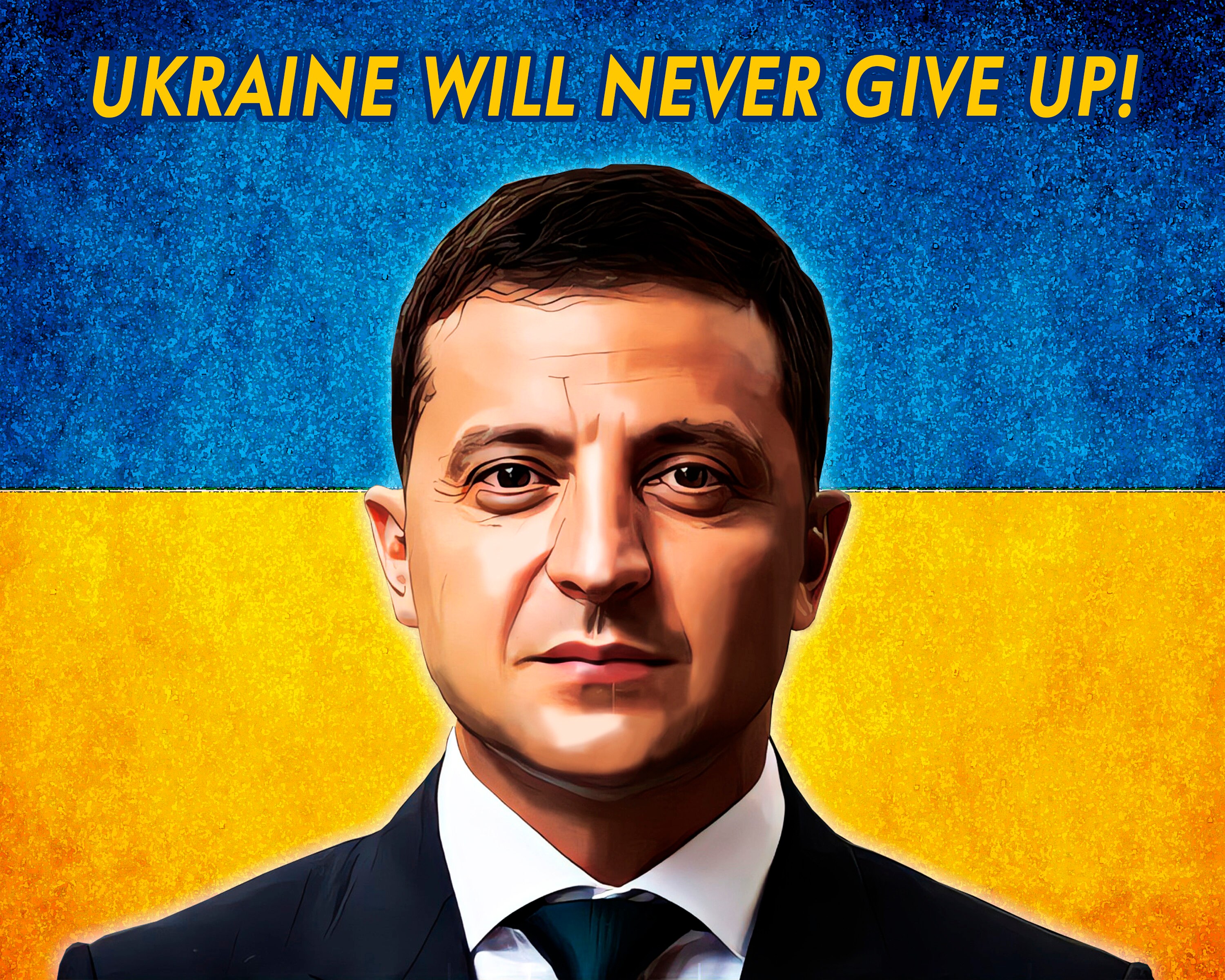 President Zelensky Print Ukraine Flag Printable Ukraine Etsy
