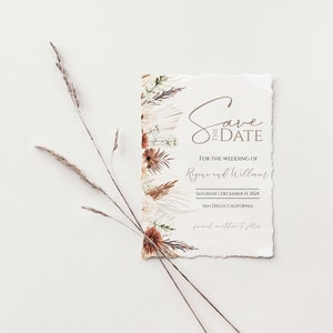 Rust Boho Wedding Save the Date Downloadable Template