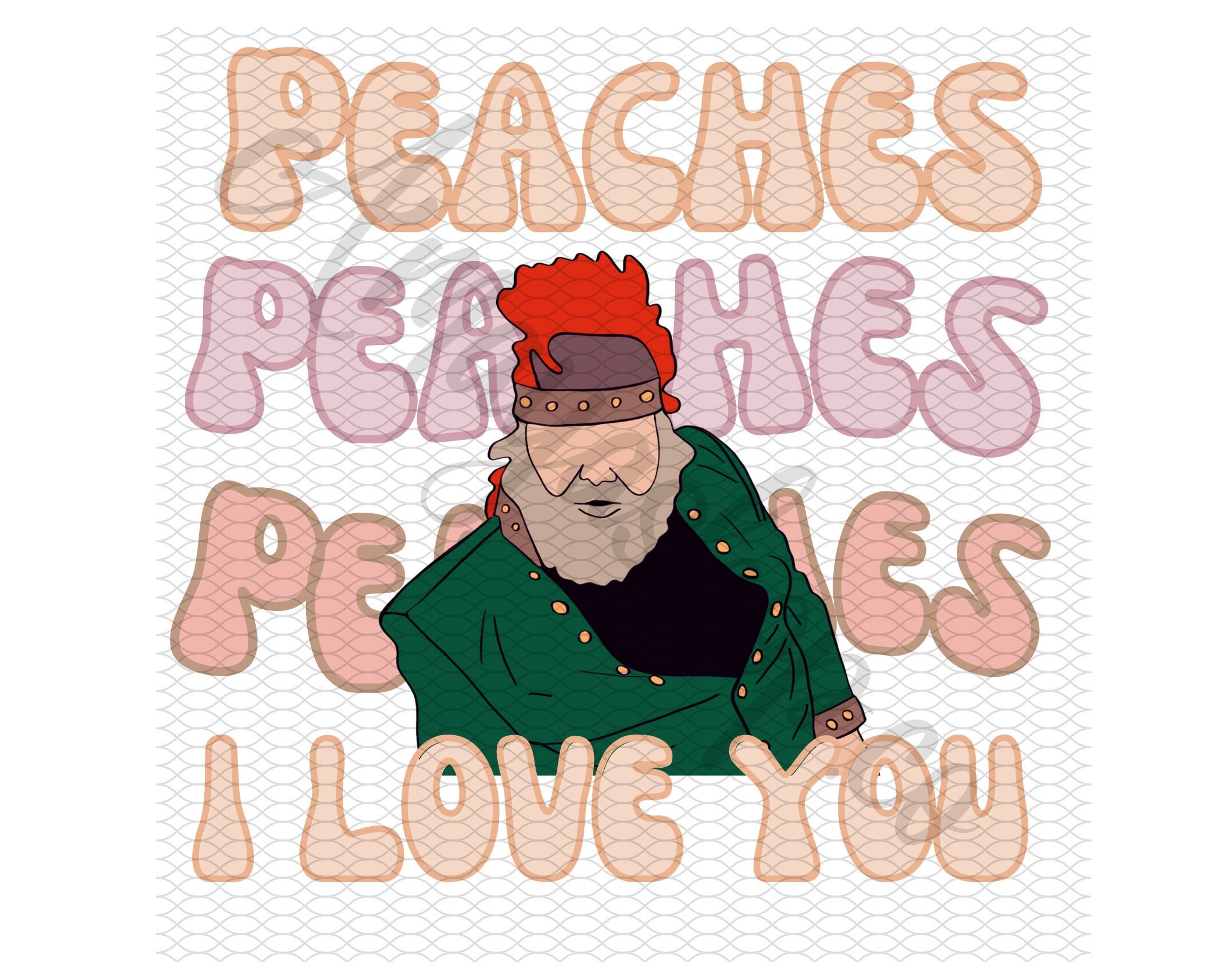 JACK BLACK Peaches I Love You PNG Digital Download 