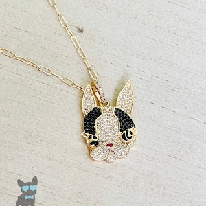 French Bulldog Pendant Necklace - Gold Necklace - Frenchie - French Bulldog Jewelry - Frenchie Necklace - Frenchie Love - Dog Jewelry