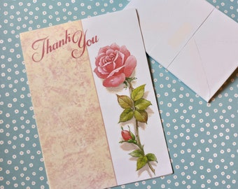 Vintage Rare Thank You note paper and envelopes. 10 sheets. pen pal, letter writing, gift replies, birthday, gifts, journals, planners