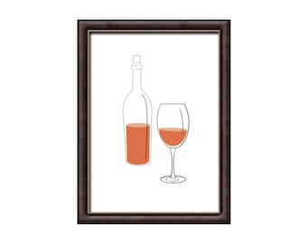 Red Wine Art Print | Wall Art | Red Wine Wall Art | Wine Illustration | Wine Poster