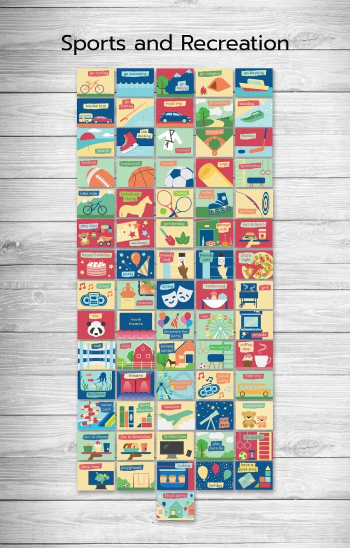 Visual daily kids calendar printable Editable planner for | Etsy