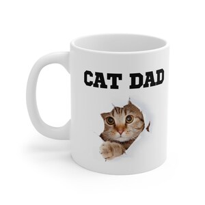 Cat Dad Mug 11oz Ceramic