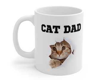 Cat Dad Mug 11oz Ceramic