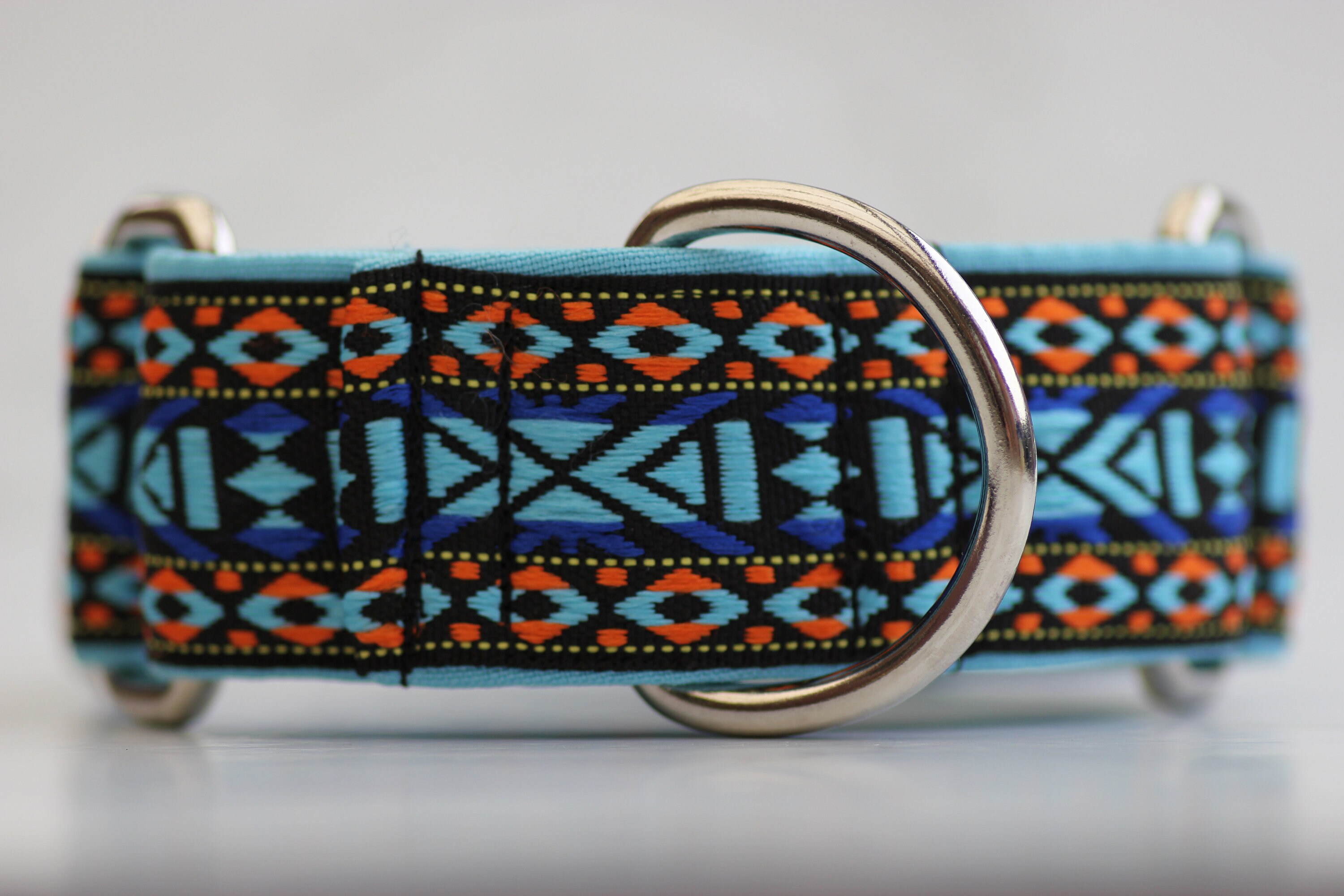 Buckle / Martingale Dog Collar Jacquard Ribbon Style Blue Etsy