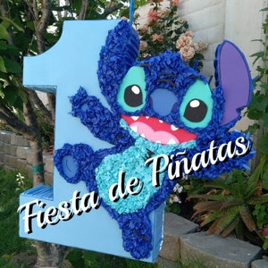 Stitch Piñata with number lilo and stitch.