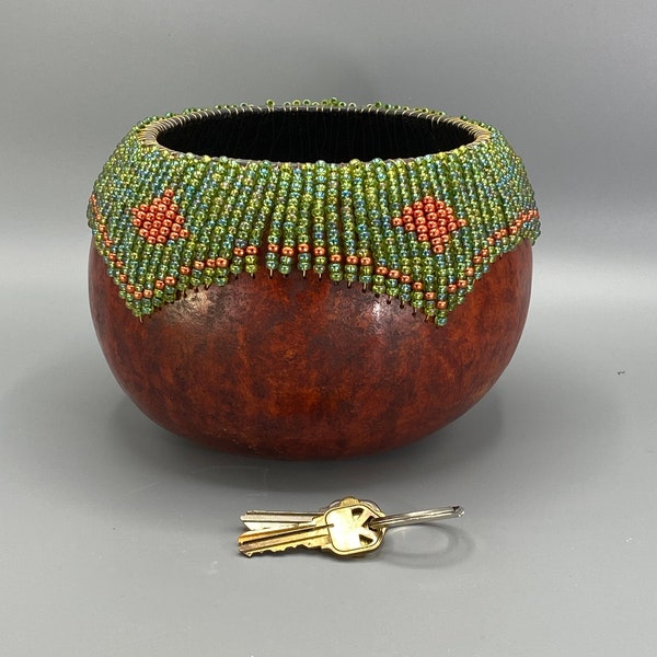 Beaded Round Gourd