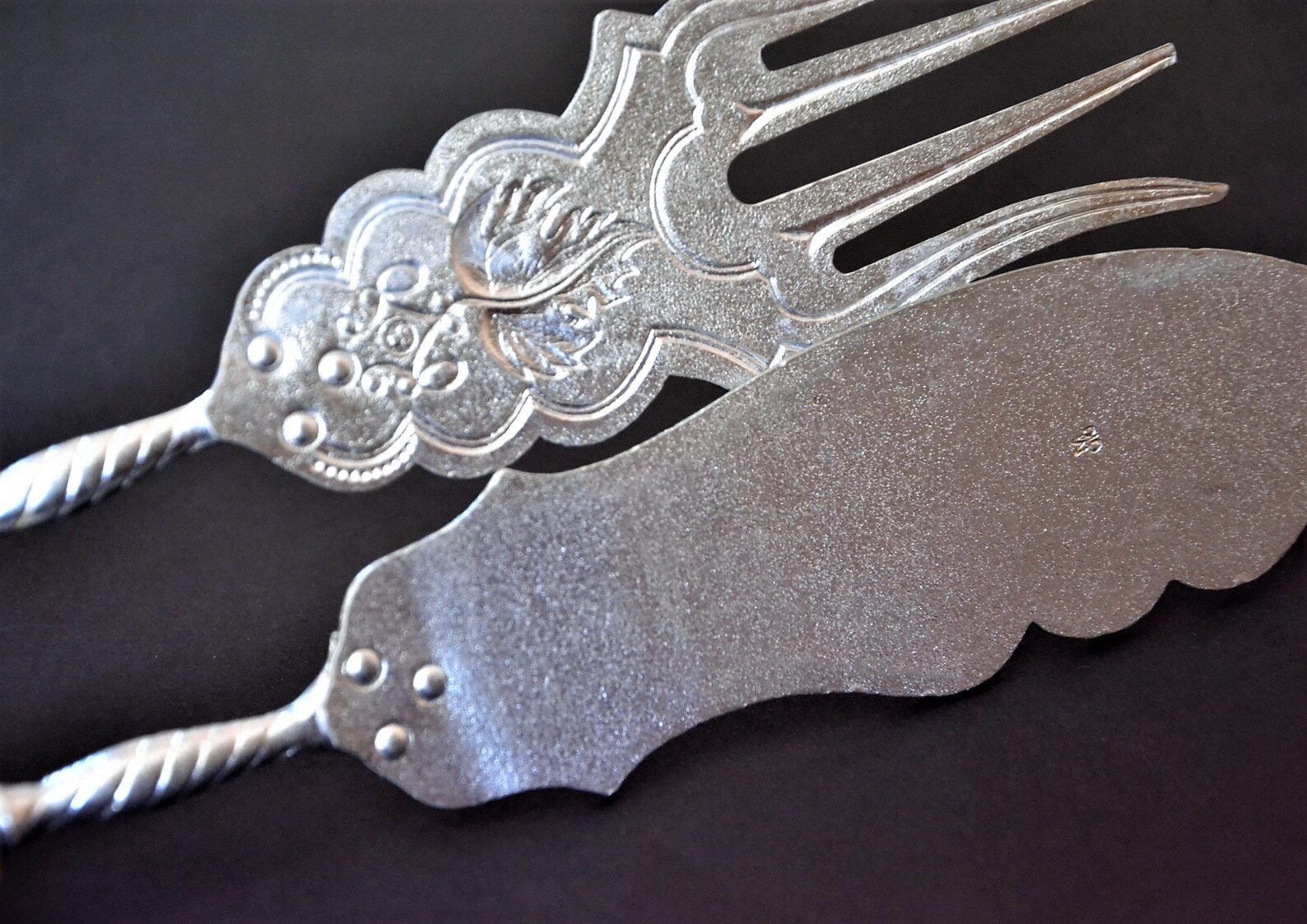 Fish serving set Fish knife and fork vintage Etsy