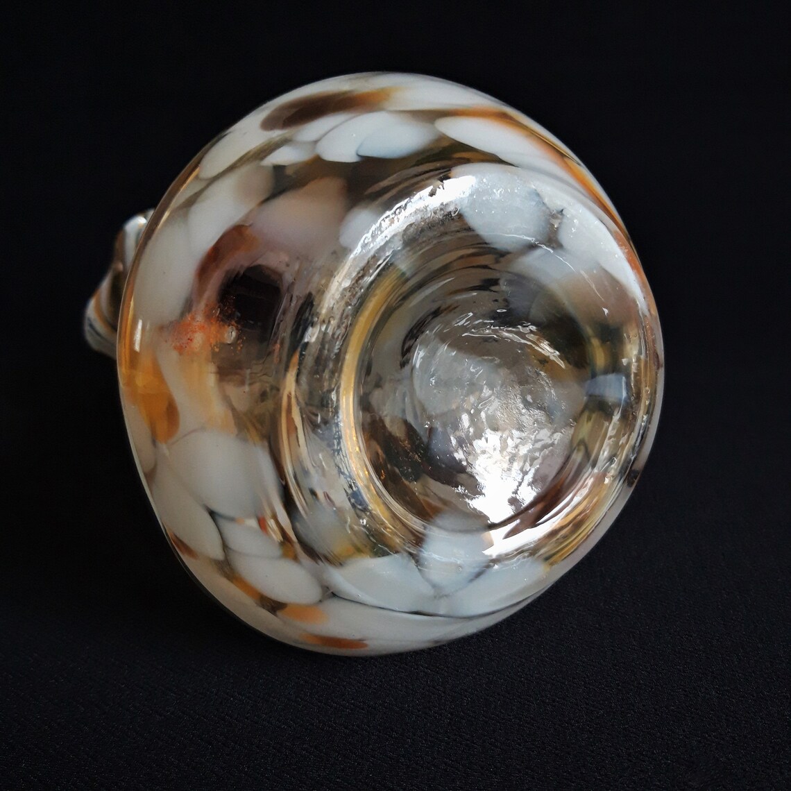 Large flower vase Vintage coloured glass vase Hand blown art Etsy