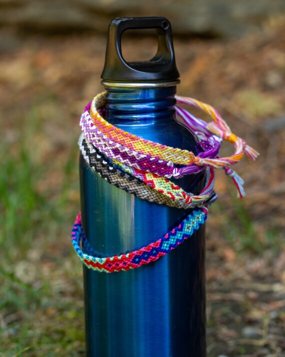 Friendship bracelet on shop water bottle