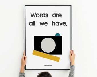 Printable Samuel Beckett quotes wall art