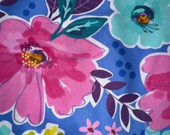 Grote, met satijn gevoerde operatiemuts met bloemenprint, geschikt voor een paardenstaart, gepersonaliseerde operatiemuts voor dames, op maat gemaakte operatiemuts met satijnen voering en borduurwerk, cadeau voor een verpleegkundige