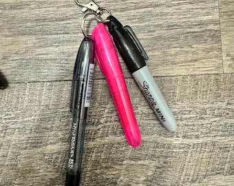 mini set di penne per porta badge, penna indelebile, evidenziatore, infermieri, medici, insegnanti, ospedale