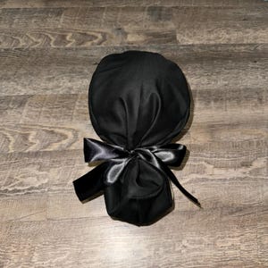 Satin lined scrub cap ponytail silk lined scrub cap scrub caps for women ponytail scrub cap satin scrub cap silk scrub cap black embroidered
