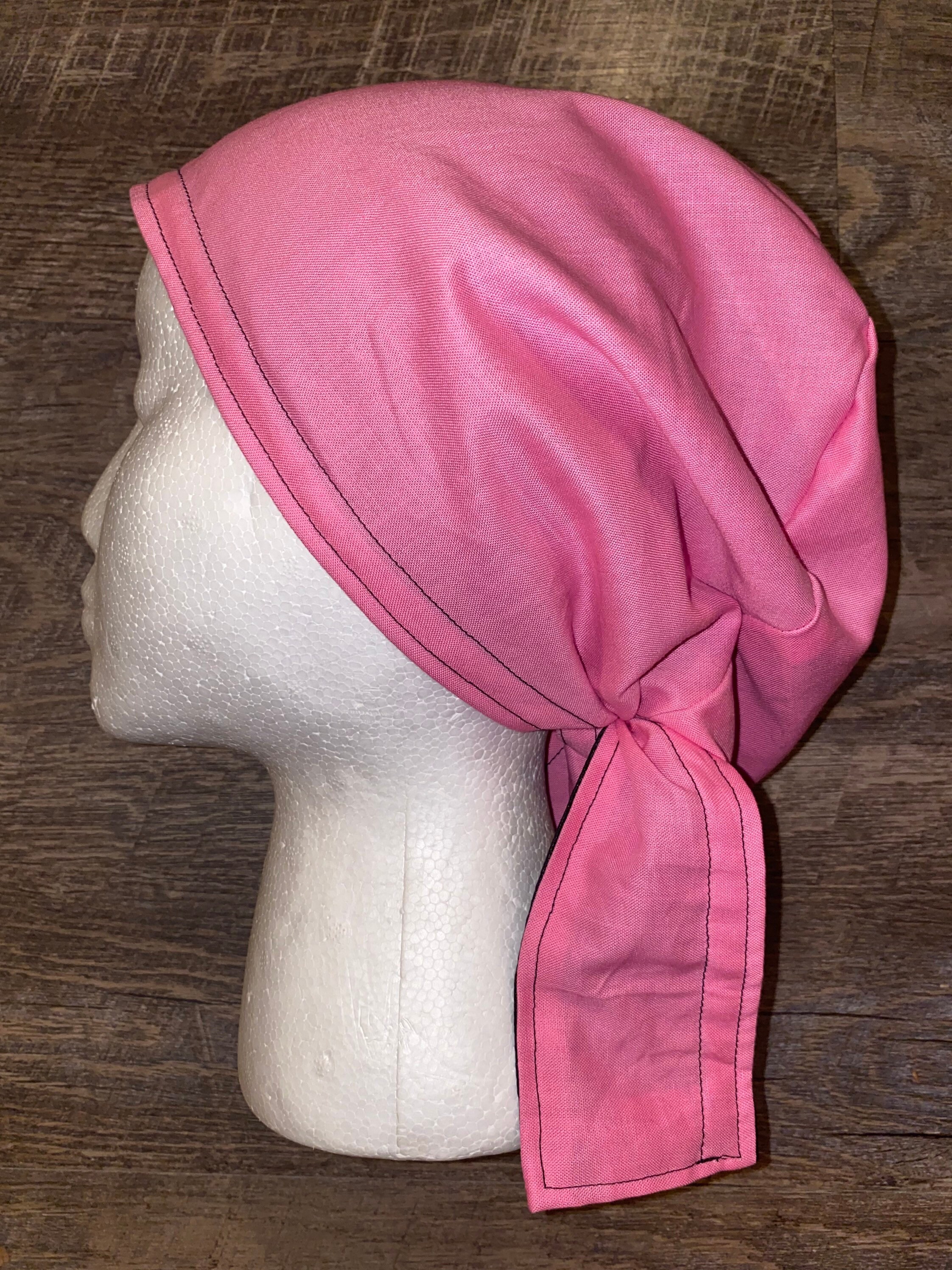 Solid Pink SATIN LINED Scrub Cap Etsy