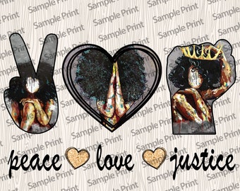 Download Peace Love Justice Etsy