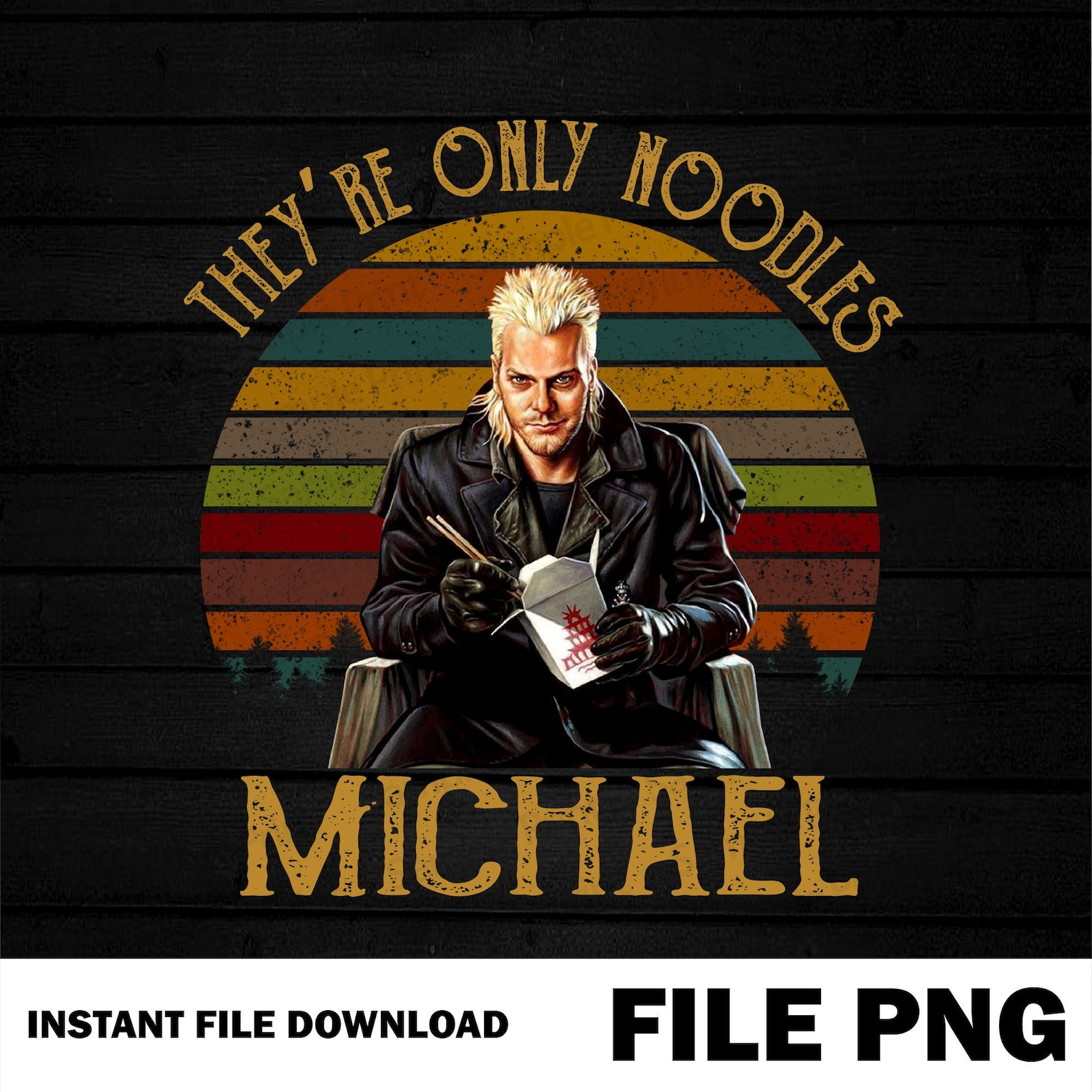 They're Only Noodles Michael Vintage PNG Michael Png | Etsy