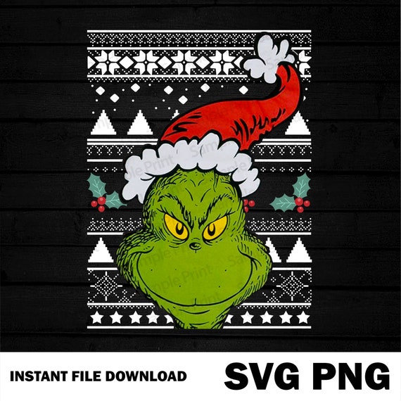 Download Grinch Sweater Christmas Png Grinch Png Christmas Png Etsy PSD Mockup Templates