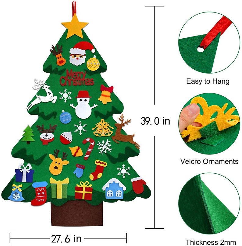 31PCS Felt Christmas Tree Gifts for Kids Christmas Toddler Etsy