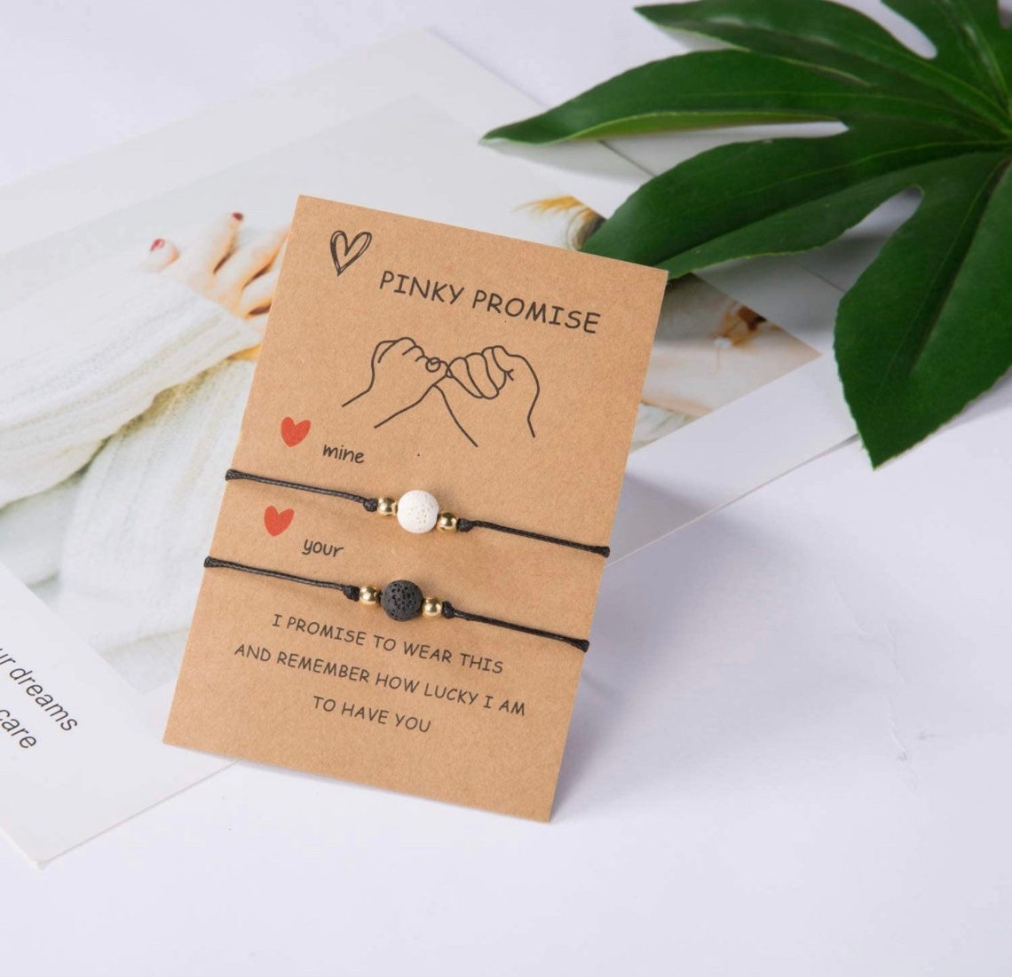 Pinky Promise Bracelet Couples Bracelet Couples Gift Pinky Etsy