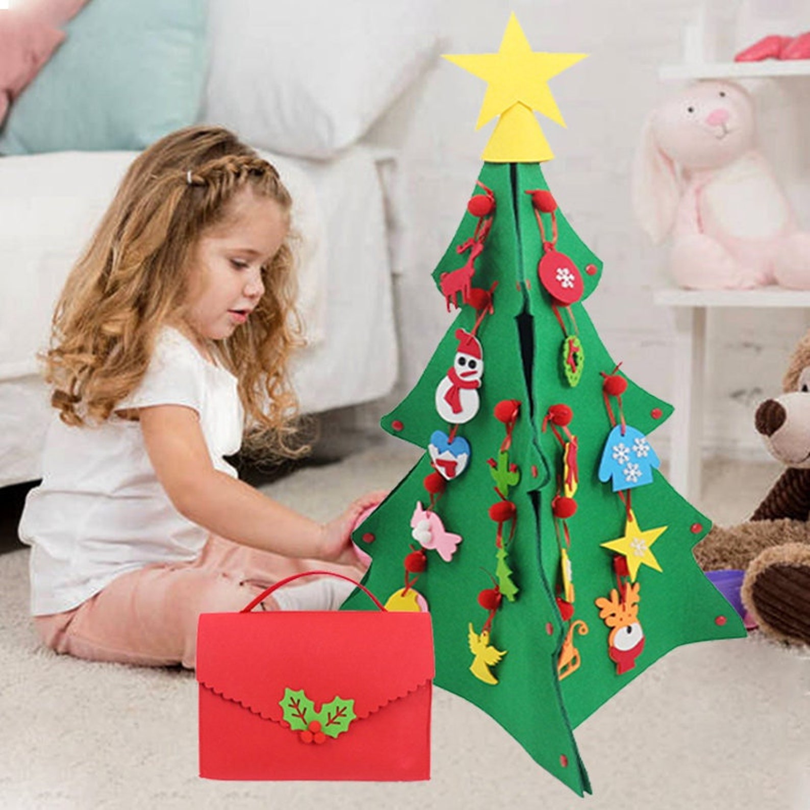 31PCS 3D Felt Christmas Tree Gifts for Kids Christmas Etsy