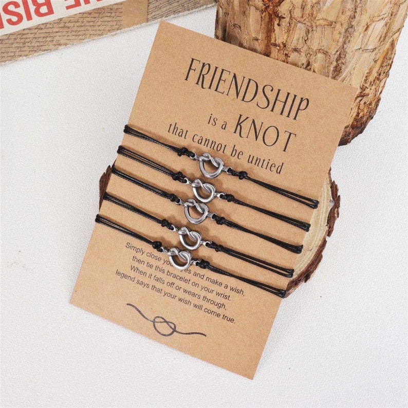 Friendship Bracelet for 2, 3, 4, 5 & 6, Sister Gift Christmas, Bridesmaid Bracelets, Best Friend Bracelet, Friendship Christmas Gift 
