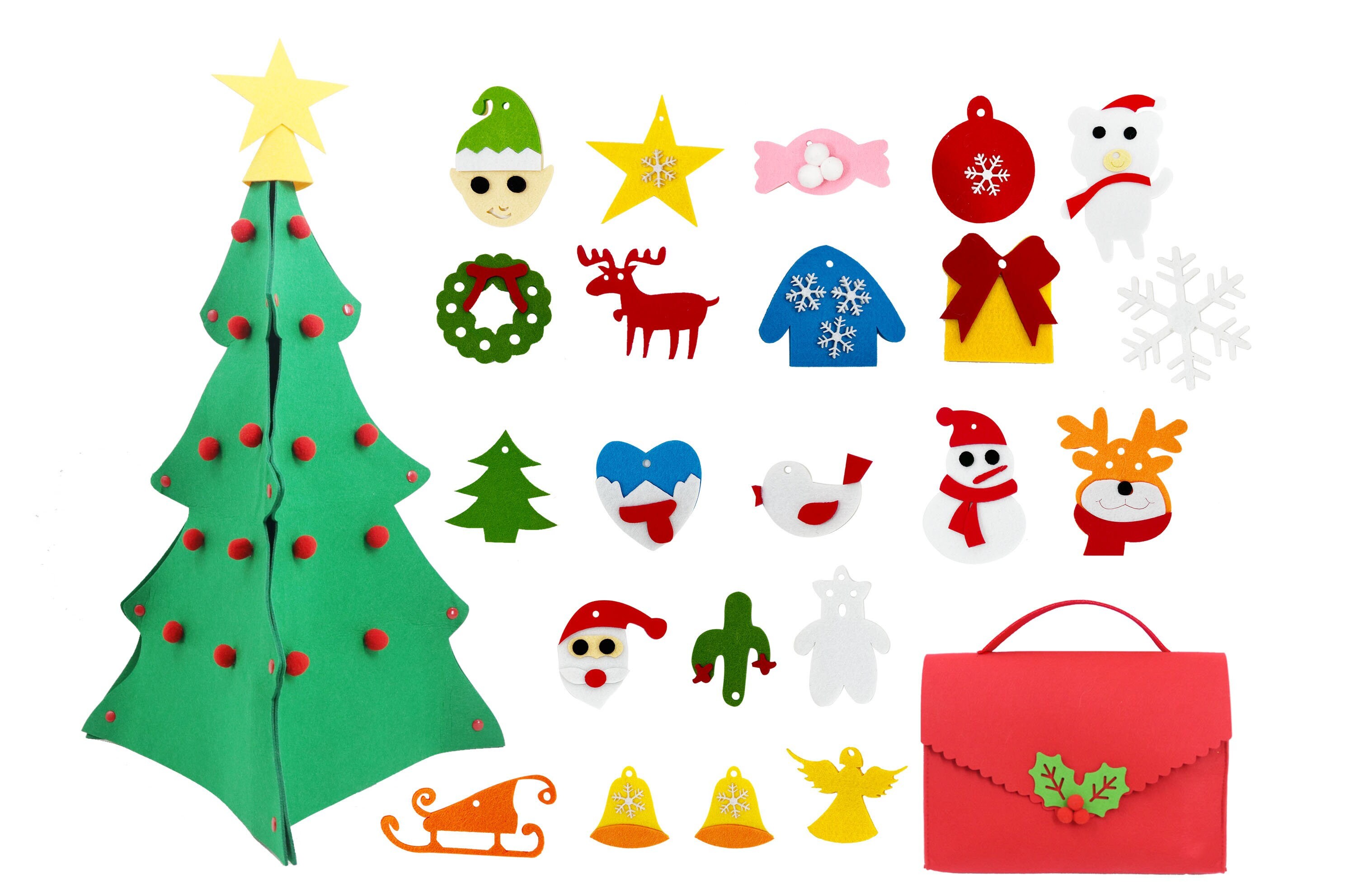 31PCS 3D Felt Christmas Tree Gifts for Kids Christmas Etsy
