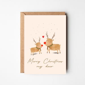 A6 Süße Weihnachtskarte | Weihnachtskarte Ehemann | Weihnachtskarte Frau | Liebe Karte | Für Freund, Freundin | Für Ihn, für Sie, Ehepartner